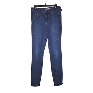 Athleta Sculptek Ultra Skinny Blue Jeans Minimalist Cigarette Fit Size 8 Tall